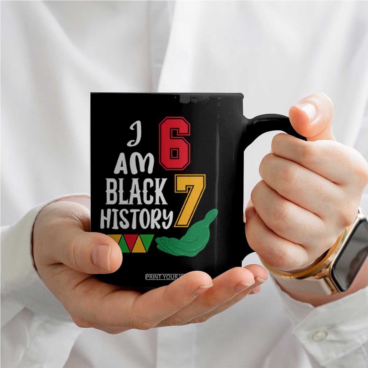 Funny Six Seven African American Coffee Mug Black History Month TS14 Print Your Wear