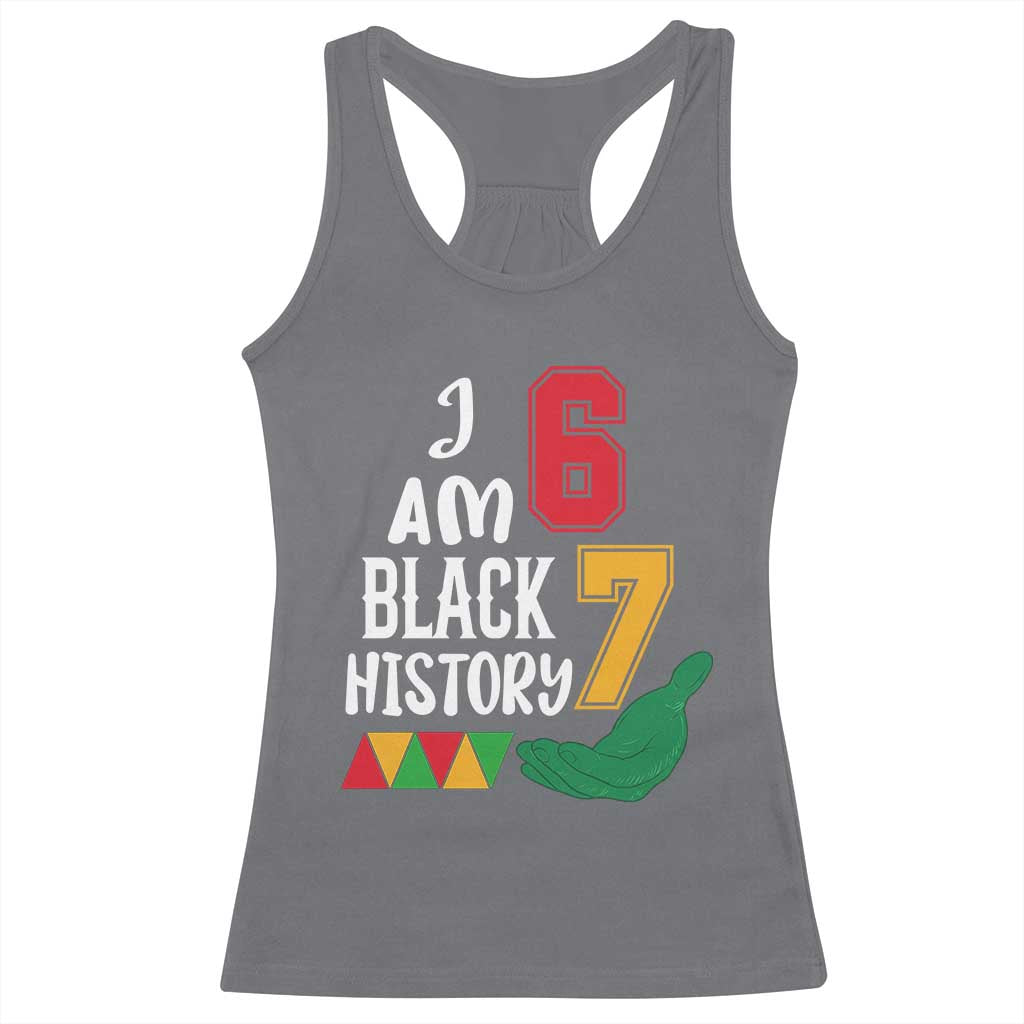 Funny Six Seven African American Racerback Tank Top Black History Month TS14 Charcoal Print Your Wear