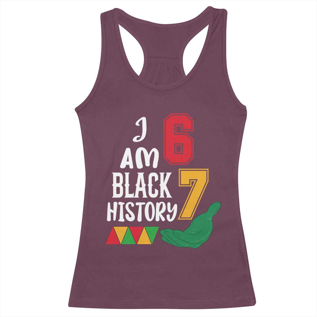 Funny Six Seven African American Racerback Tank Top Black History Month TS14 Maroon Print Your Wear