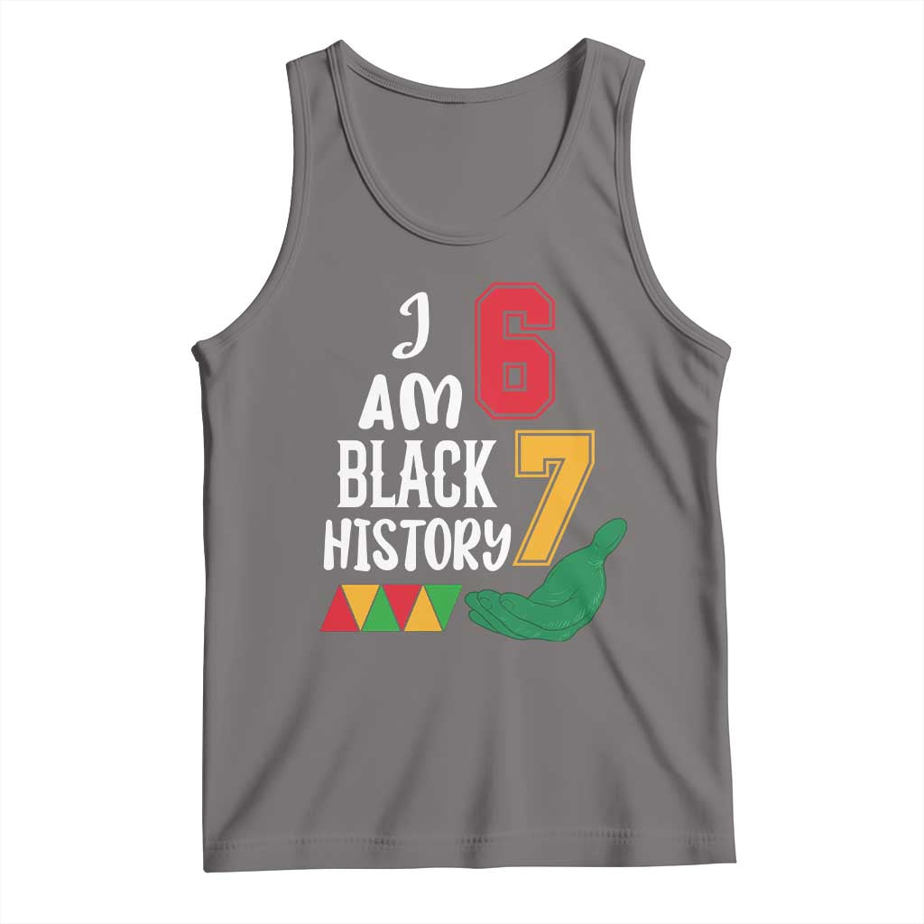 Funny Six Seven African American Tank Top Black History Month TS14 Deep Heather Print Your Wear