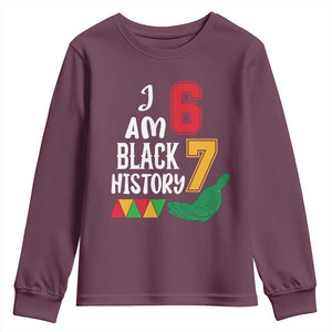 Funny Six Seven African American Youth Sweatshirt Black History Month TS14 Maroon Print Your Wear