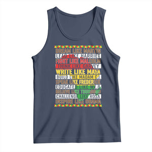 Black History Month Tank Top Dream Like Martin Lead Like Harriet TS14 Navy Print Your Wear
