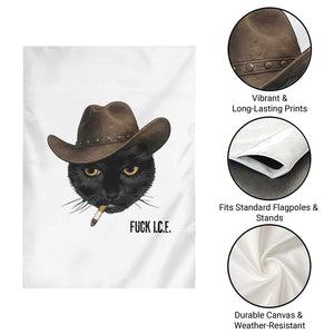 Funny Cowboy Cat Smoking Anti ICE Protest Meme Garden Flag TS14 Print Your Wear