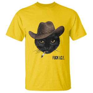 Funny Cowboy Cat Smoking Anti ICE Protest Meme T Shirt TS14 Daisy Print Your Wear