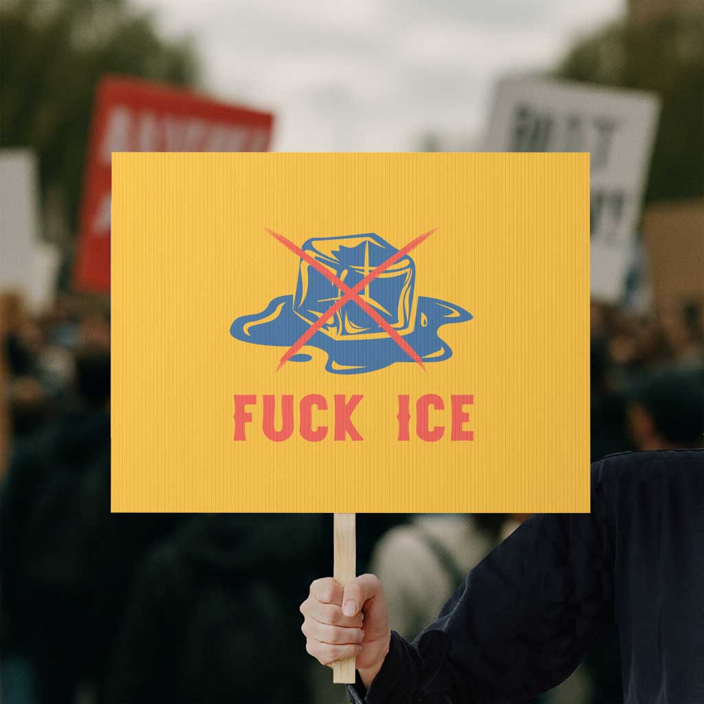 Ice Cube Anti ICE Immigration Human Rights Meme Protest Sign TS14 Horizontal 18