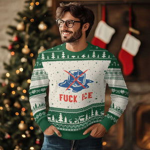 Ice Cube Anti ICE Immigration Human Rights Meme Ugly Christmas Sweater TS14 Beige Green Print Your Wear