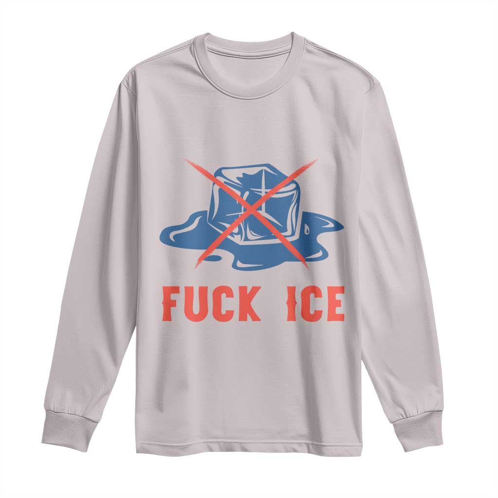 Ice Cube Anti ICE Immigration Human Rights Meme Long Sleeve Shirt TS14 Ice Gray Print Your Wear