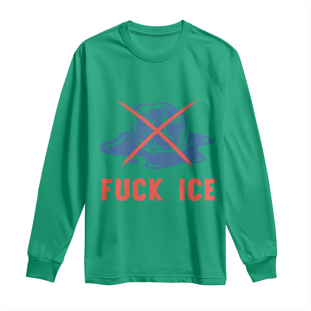Ice Cube Anti ICE Immigration Human Rights Meme Long Sleeve Shirt TS14 Irish Green Print Your Wear