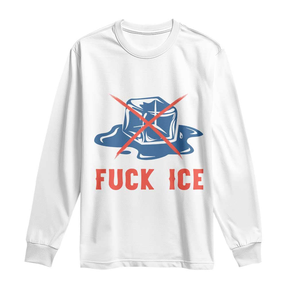Ice Cube Anti ICE Immigration Human Rights Meme Long Sleeve Shirt TS14 White Print Your Wear
