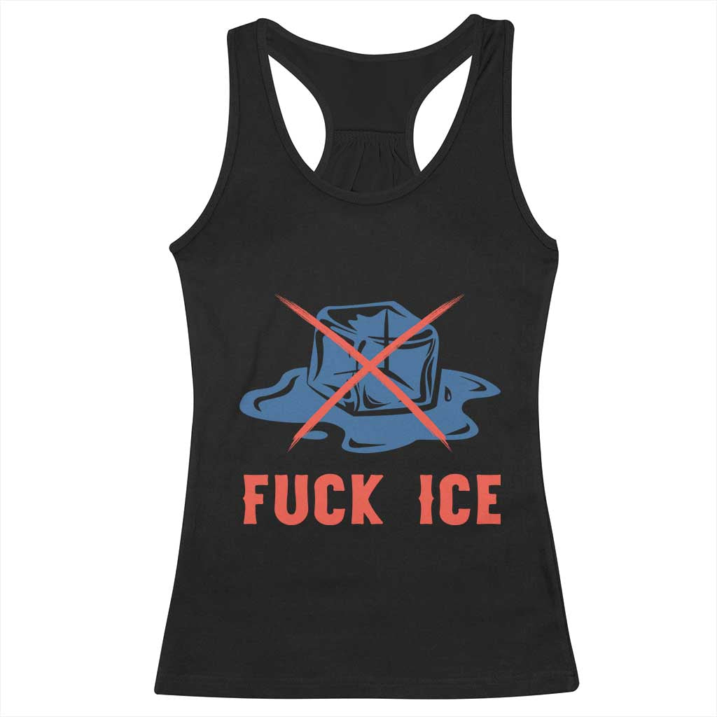 Ice Cube Anti ICE Immigration Human Rights Meme Racerback Tank Top TS14 Black Print Your Wear