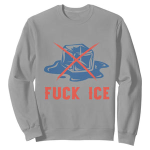 Ice Cube Anti ICE Immigration Human Rights Meme Sweatshirt TS14 Sport Gray Print Your Wear