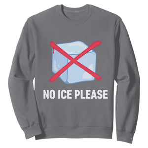 No Ice Please Sweatshirt Ice Cube Anti ICE Deportation Human Rights Protest TS14 Charcoal Print Your Wear