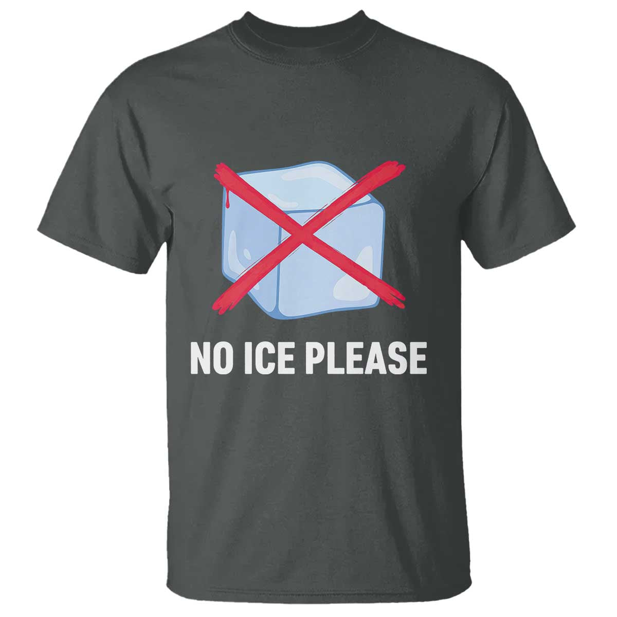 No Ice Please T Shirt Ice Cube Anti ICE Deportation Human Rights Protest TS14 Dark Heather Print Your Wear
