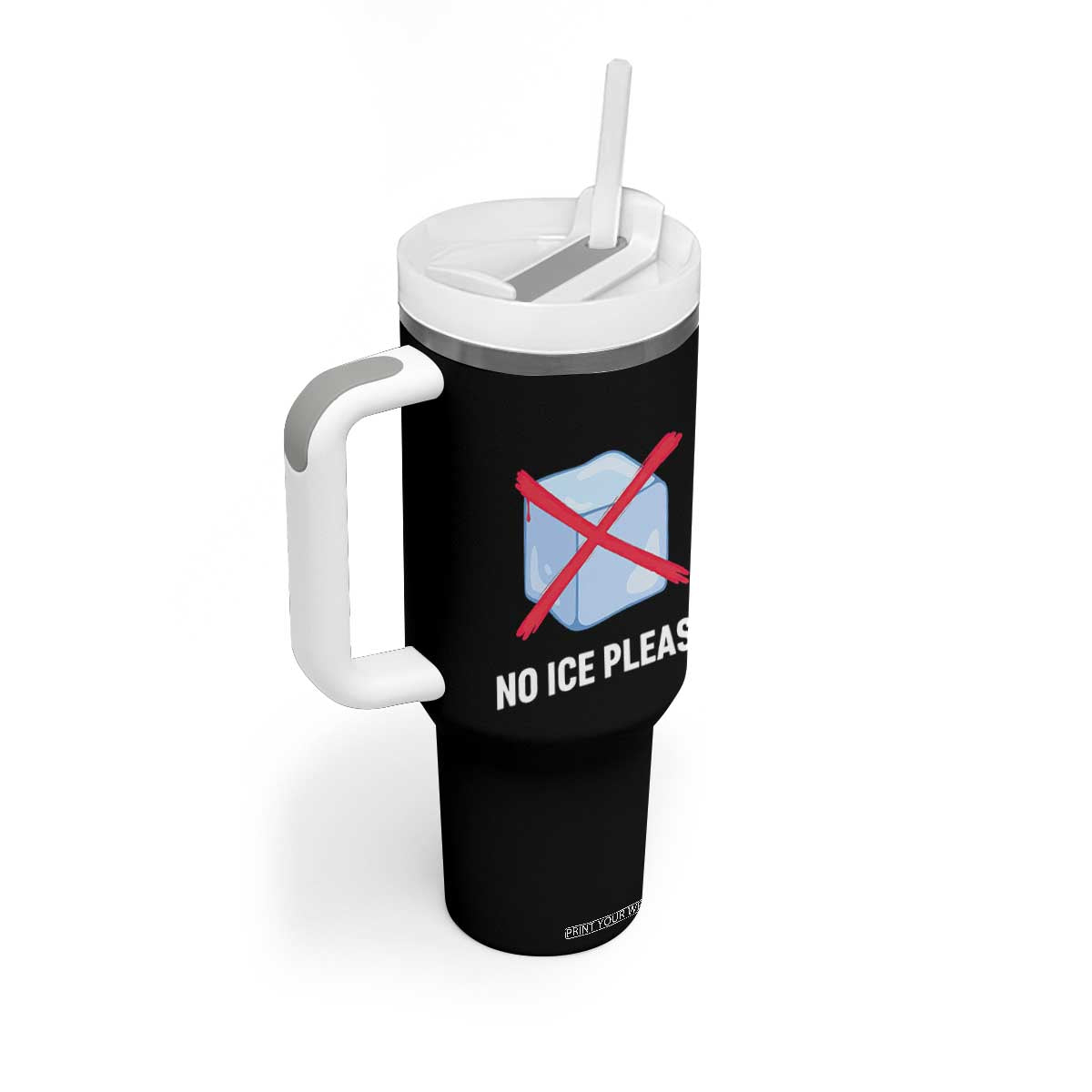 No Ice Please Tumbler With Handle Ice Cube Anti ICE Deportation Human Rights Protest TS14 Print Your Wear
