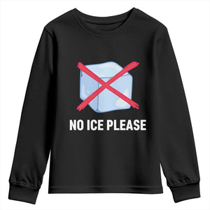 No Ice Please Youth Sweatshirt Ice Cube Anti ICE Deportation Human Rights Protest TS14 Black Print Your Wear