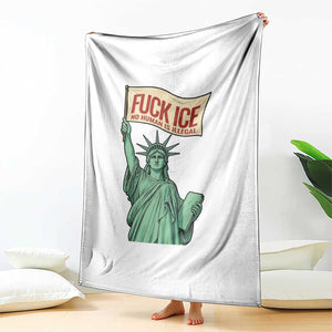 Fck Ice No Human Is Illegal Throw Blanket Statue of Liberty Anti ICE Immigration Human Rights Protest TS14 Print Your Wear