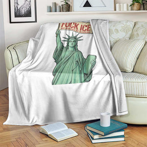 Fck Ice No Human Is Illegal Throw Blanket Statue of Liberty Anti ICE Immigration Human Rights Protest TS14 Print Your Wear
