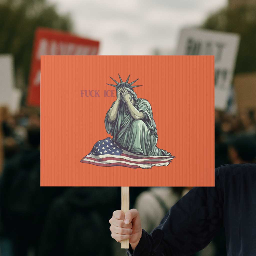 Statue of Liberty Anti ICE Deportation Human Rights Protest Protest Sign TS14 Horizontal 18