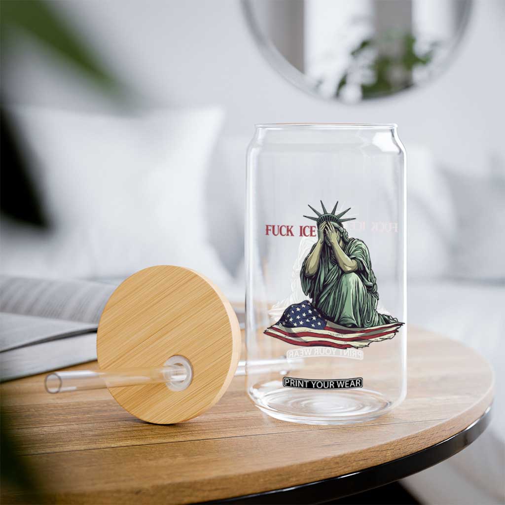 Statue of Liberty Anti ICE Deportation Human Rights Protest Glass Can TS14 Print Your Wear