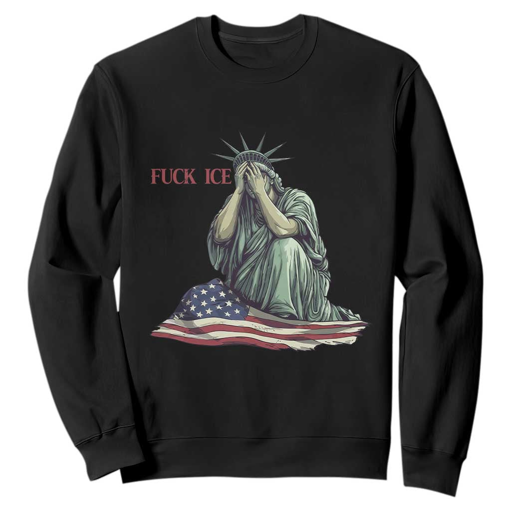 Statue of Liberty Anti ICE Deportation Human Rights Protest Sweatshirt TS14 Black Print Your Wear