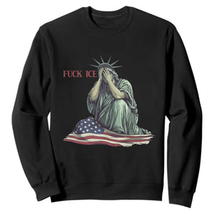 Statue of Liberty Anti ICE Deportation Human Rights Protest Sweatshirt TS14 Black Print Your Wear