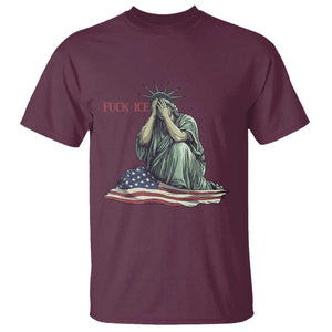 Statue of Liberty Anti ICE Deportation Human Rights Protest T Shirt TS14 Maroon Print Your Wear