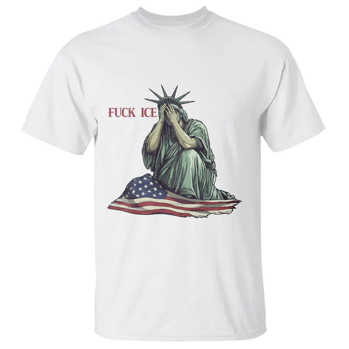 Statue of Liberty Anti ICE Deportation Human Rights Protest T Shirt TS14 White Print Your Wear
