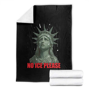 No Ice Please Throw Blanket Statue of Liberty Crying Anti ICE Deportation Human Rights TS14 Black Print Your Wear