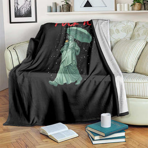Statue of Liberty Crying Anti ICE Protest Meme Throw Blanket TS14 Print Your Wear