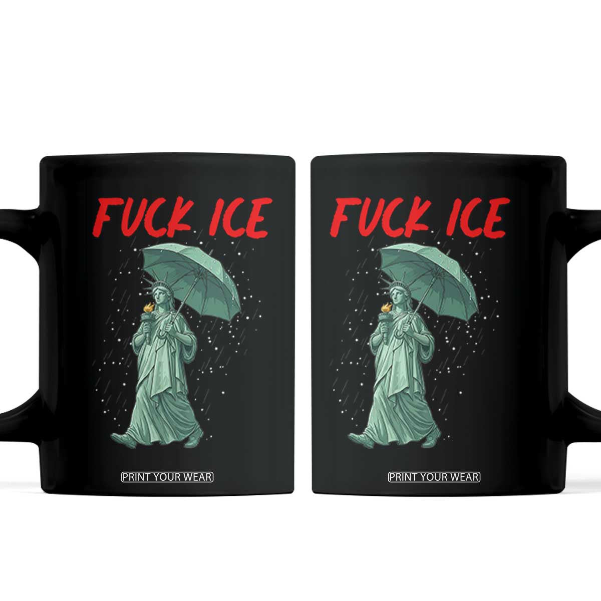 Statue of Liberty Crying Anti ICE Protest Meme Coffee Mug TS14 Black Print Your Wear
