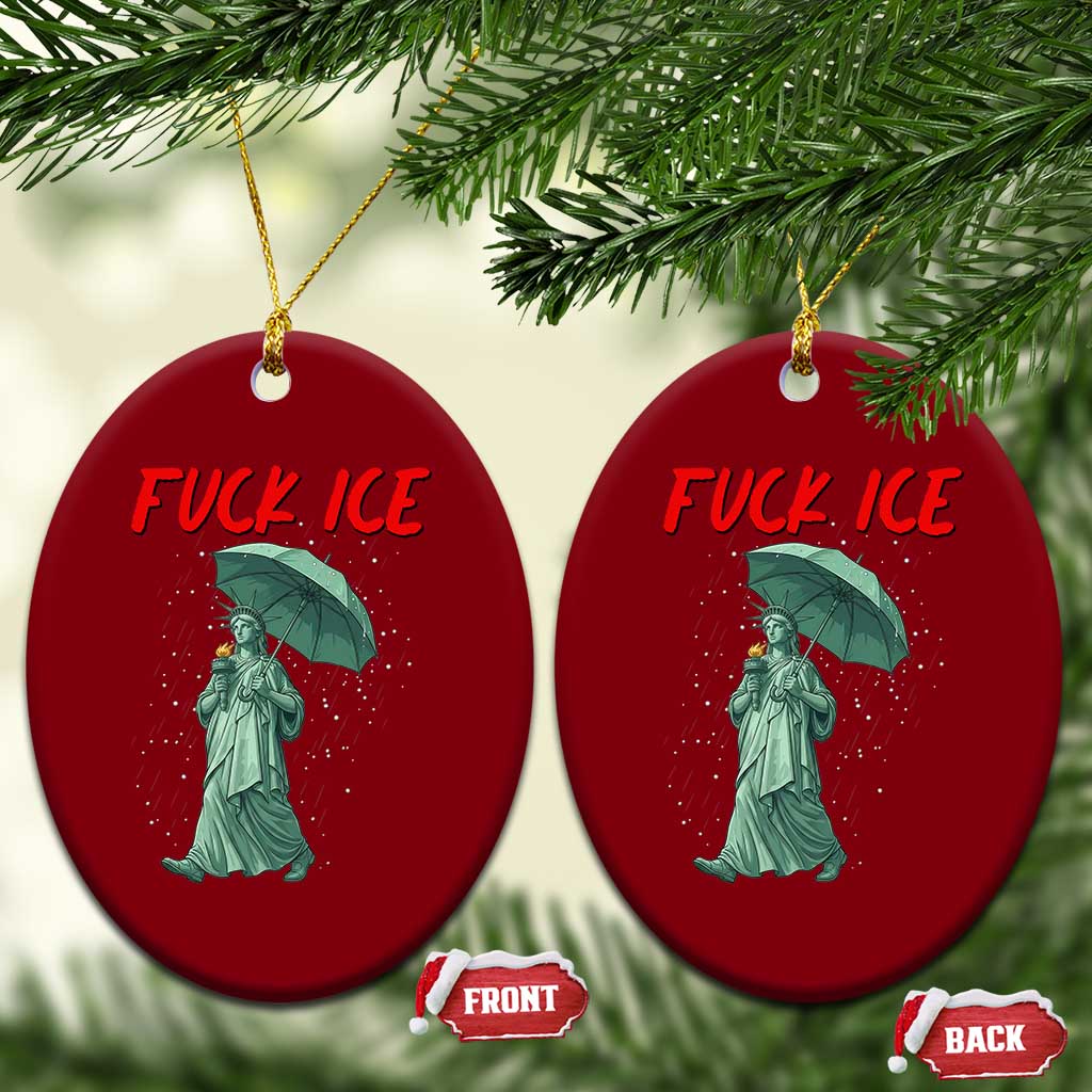 Statue of Liberty Crying Anti ICE Protest Meme Ceramic Ornament TS14 Print Your Wear