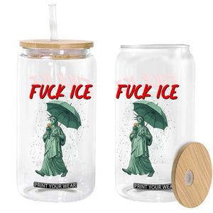 Statue of Liberty Crying Anti ICE Protest Meme Glass Can TS14 Print Your Wear