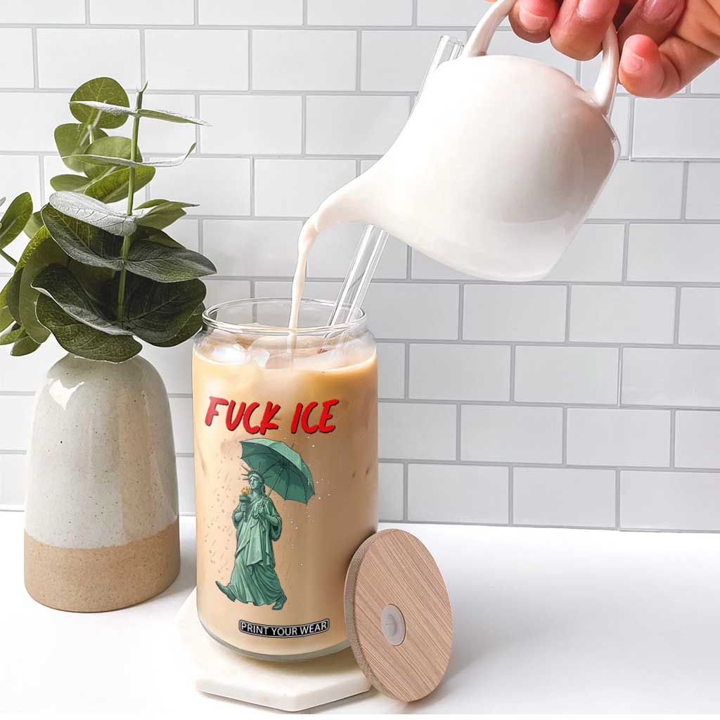 Statue of Liberty Crying Anti ICE Protest Meme Glass Can TS14 Print Your Wear