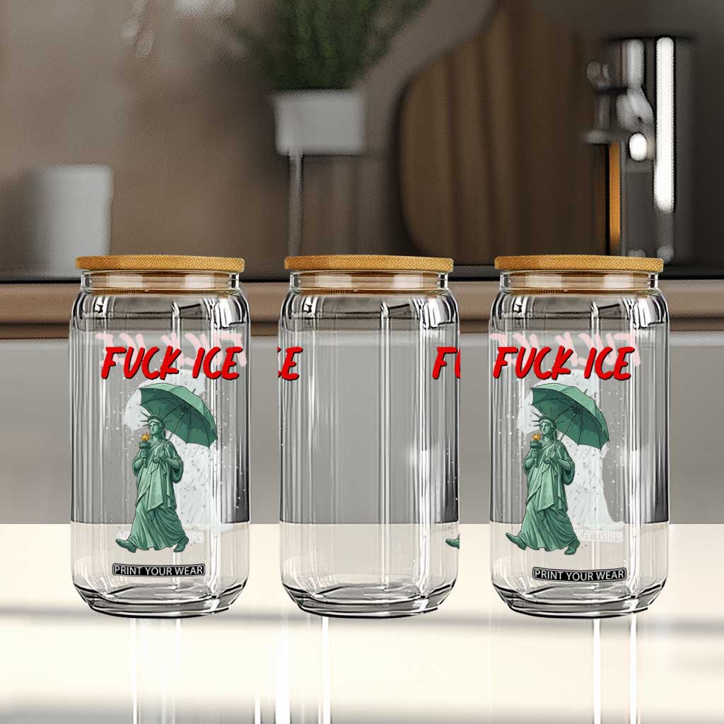 Statue of Liberty Crying Anti ICE Protest Meme Glass Can TS14 Print Your Wear