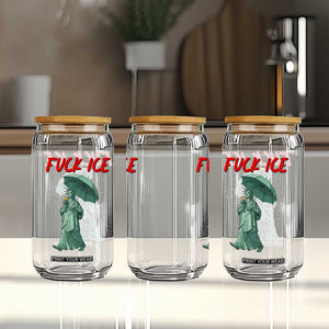 Statue of Liberty Crying Anti ICE Protest Meme Glass Can TS14 Print Your Wear