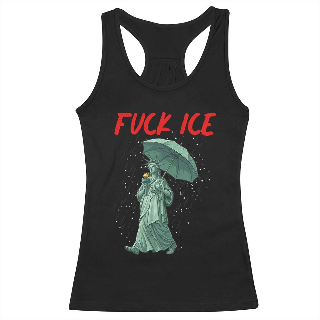 Statue of Liberty Crying Anti ICE Protest Meme Racerback Tank Top TS14 Black Print Your Wear