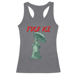 Statue of Liberty Crying Anti ICE Protest Meme Racerback Tank Top TS14 Charcoal Print Your Wear