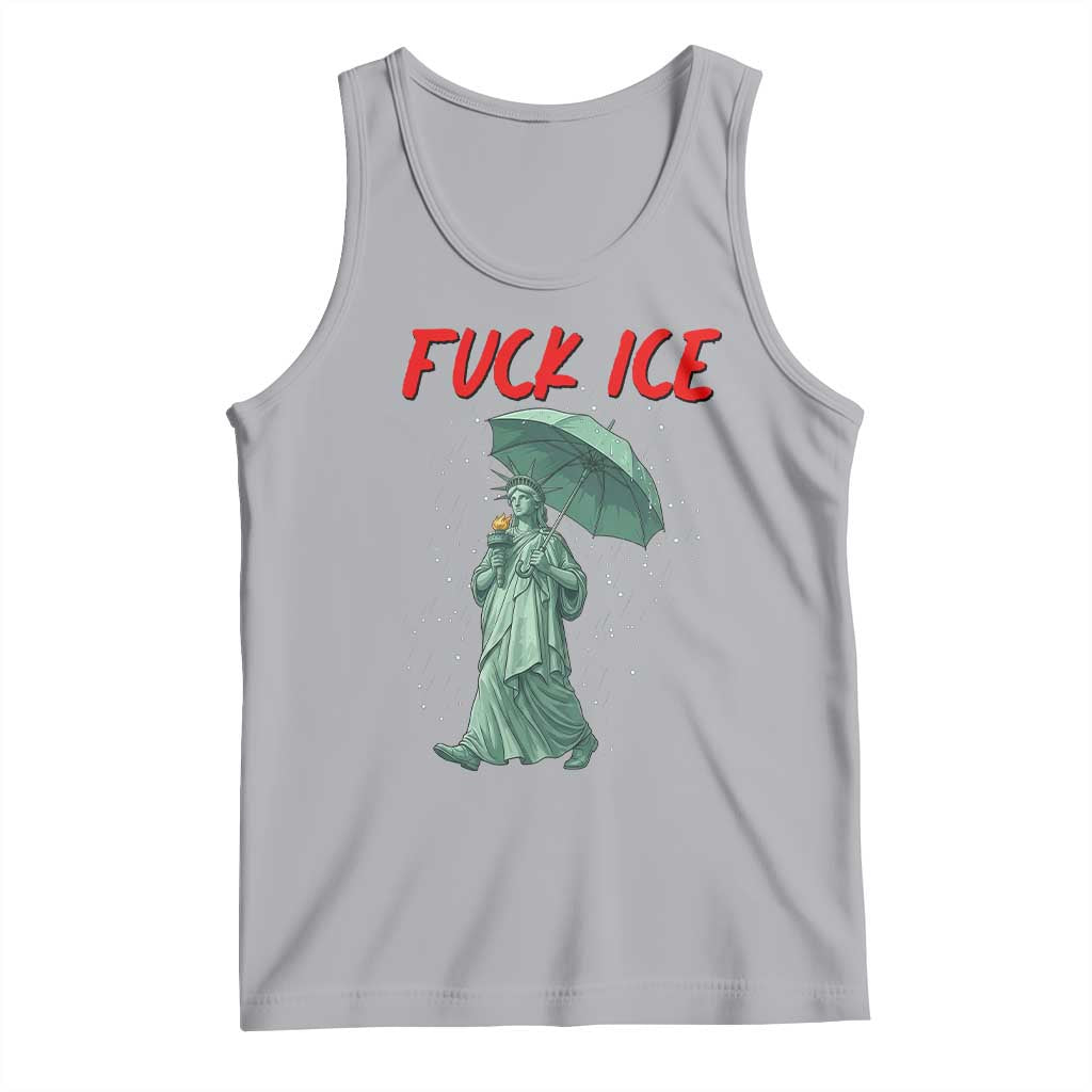 Statue of Liberty Crying Anti ICE Protest Meme Tank Top TS14 Athletic Heather Print Your Wear