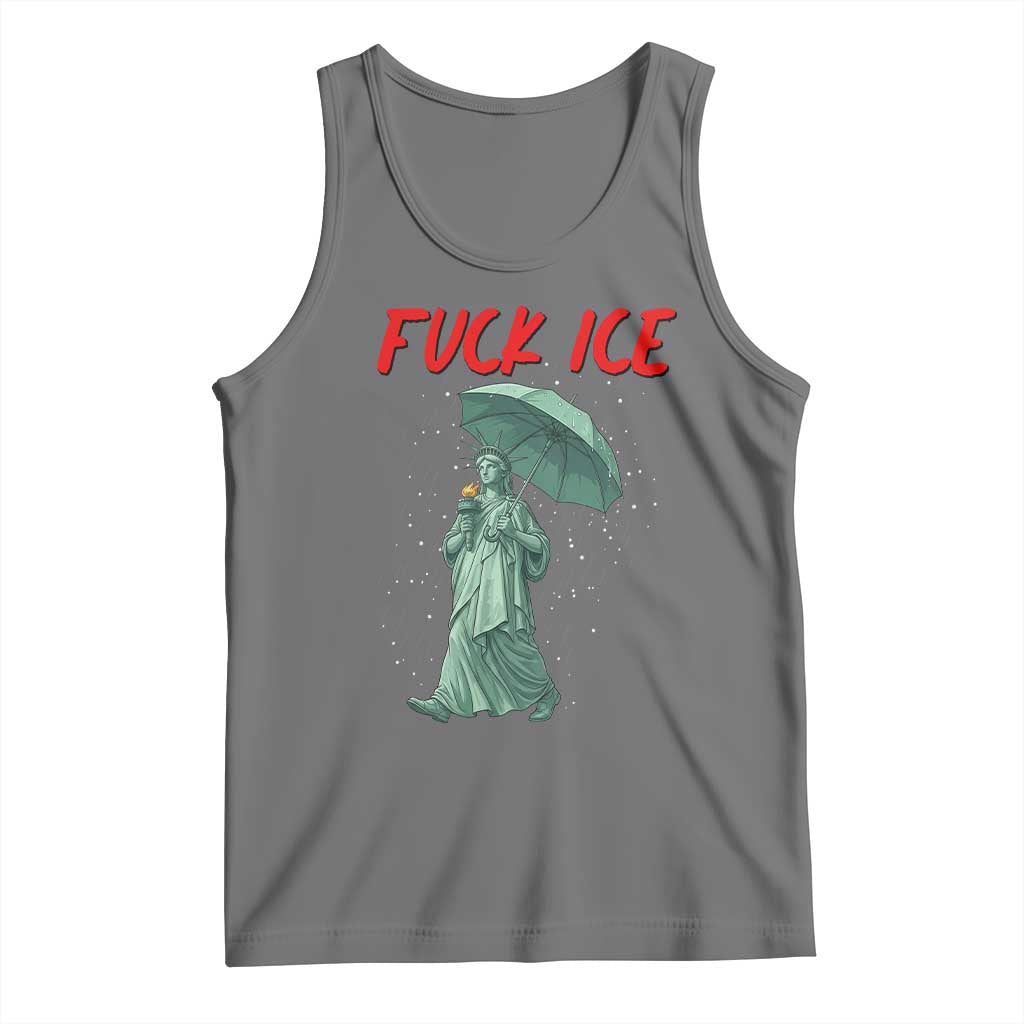 Statue of Liberty Crying Anti ICE Protest Meme Tank Top TS14 Black Heather Print Your Wear