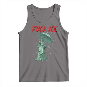 Statue of Liberty Crying Anti ICE Protest Meme Tank Top TS14 Deep Heather Print Your Wear