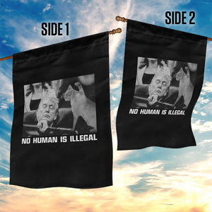 No Human Is Illegal Garden Flag Funny Cat Anti ICE Meme TS14 Print Your Wear
