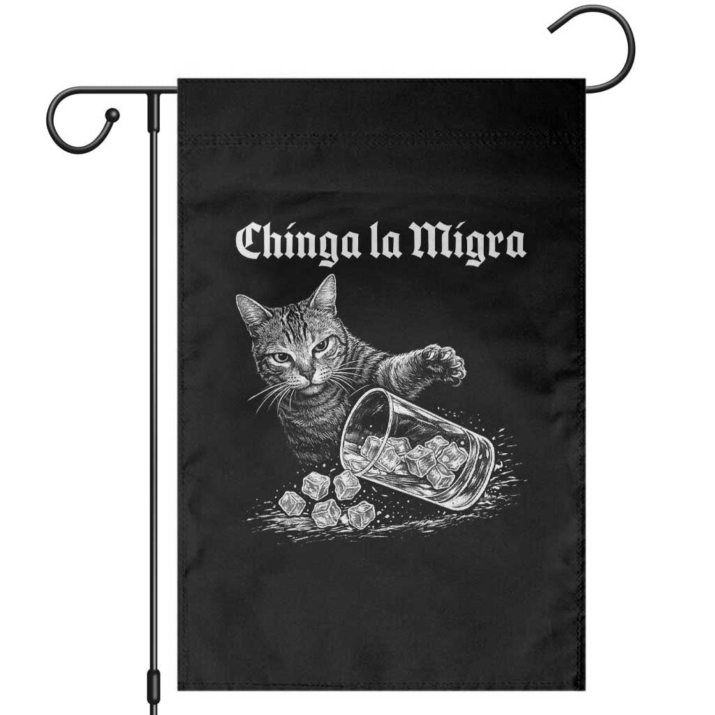 Funny Cat Anti ICE Meme Garden Flag TS14 Black Print Your Wear