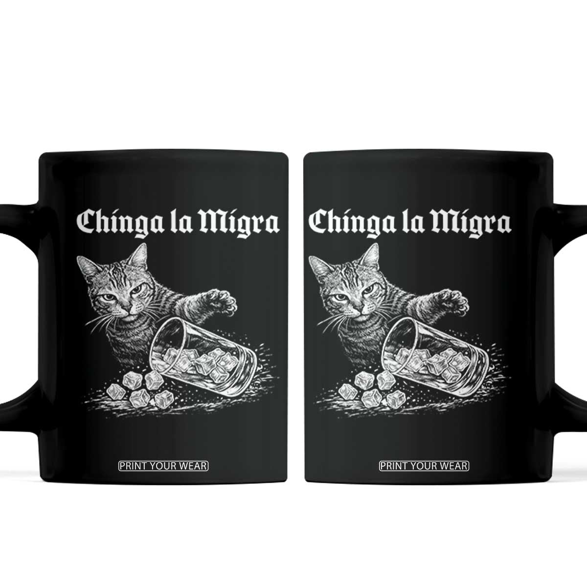 Funny Cat Anti ICE Meme Coffee Mug TS14 Black Print Your Wear