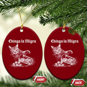 Funny Cat Anti ICE Meme Ceramic Ornament TS14 Print Your Wear