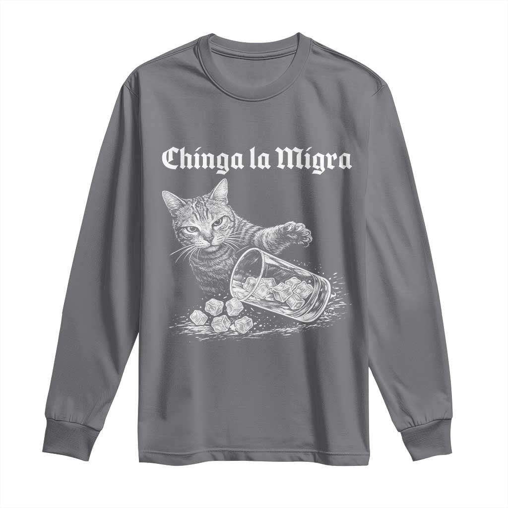 Funny Cat Anti ICE Meme Long Sleeve Shirt TS14 Charcoal Print Your Wear