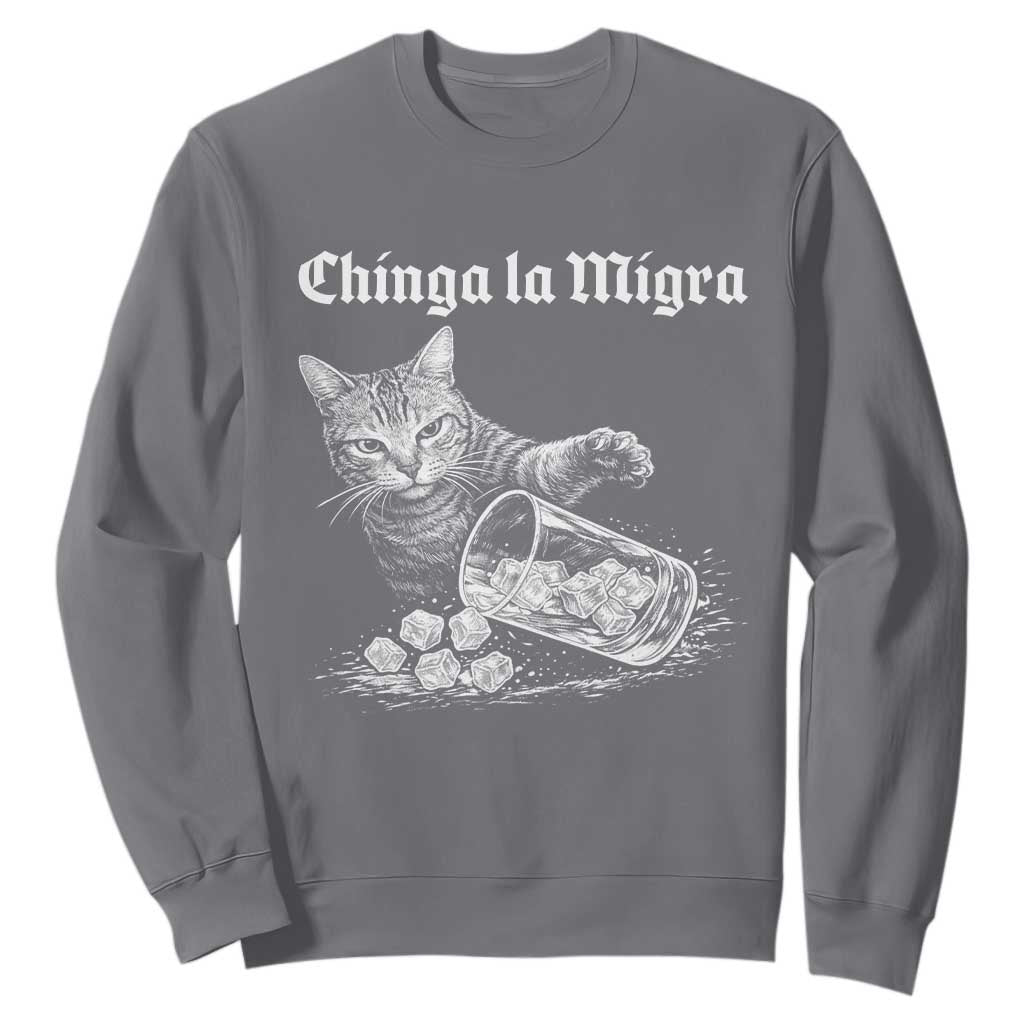 Funny Cat Anti ICE Meme Sweatshirt TS14 Charcoal Print Your Wear