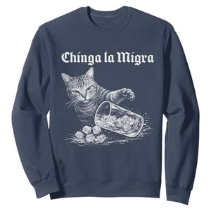 Funny Cat Anti ICE Meme Sweatshirt TS14 Navy Print Your Wear