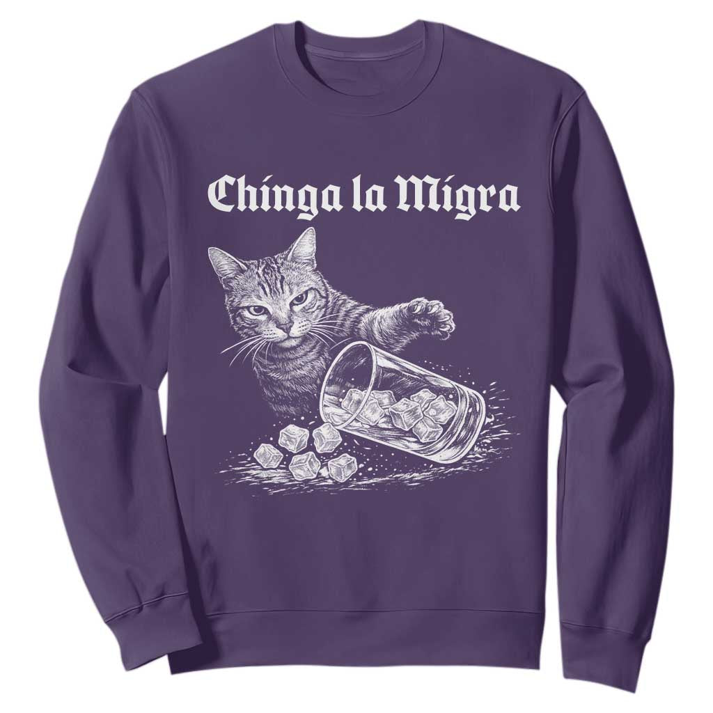 Funny Cat Anti ICE Meme Sweatshirt TS14 Purple Print Your Wear