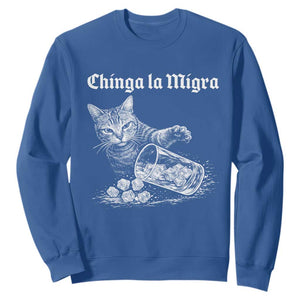 Funny Cat Anti ICE Meme Sweatshirt TS14 Royal Blue Print Your Wear
