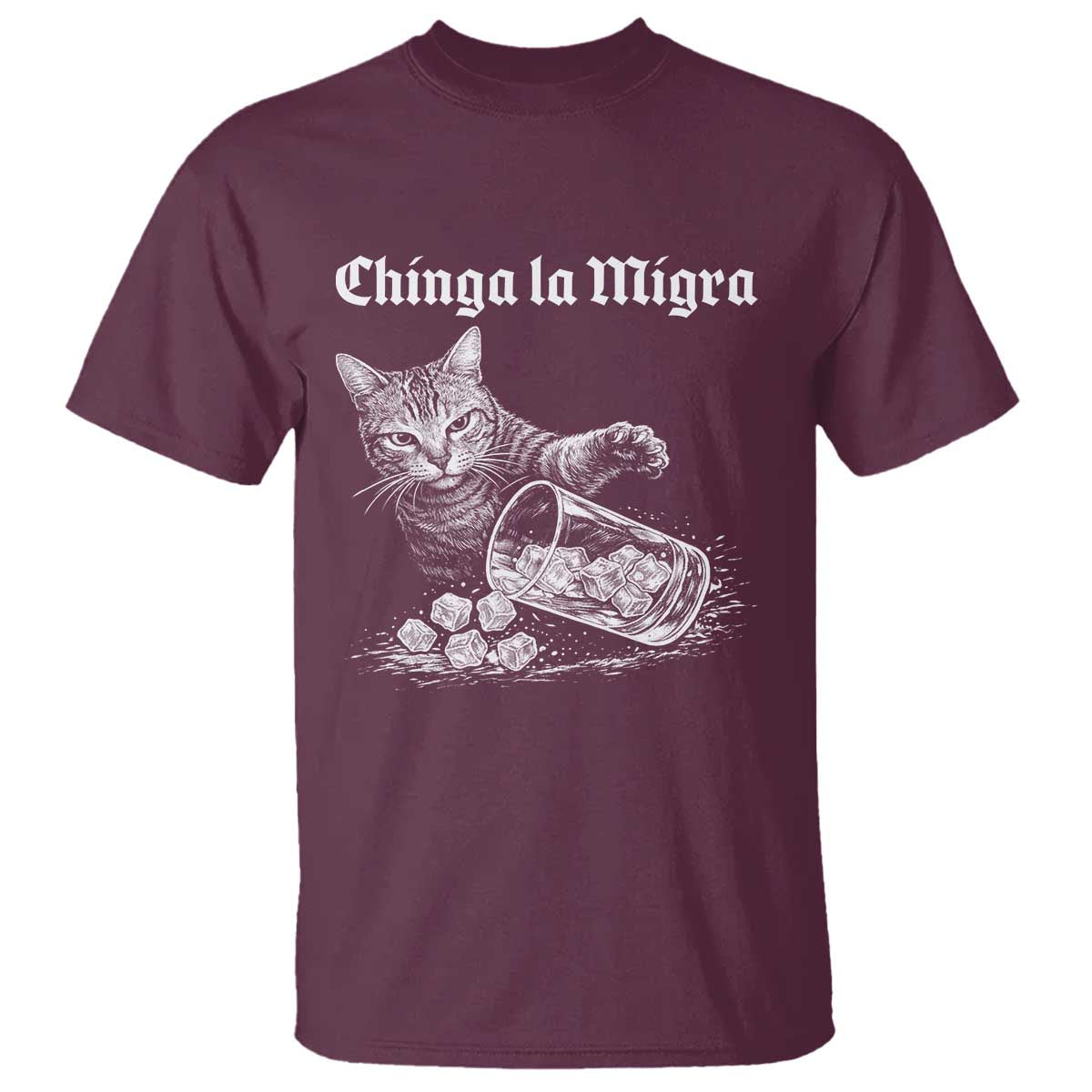 Funny Cat Anti ICE Meme T Shirt TS14 Maroon Print Your Wear